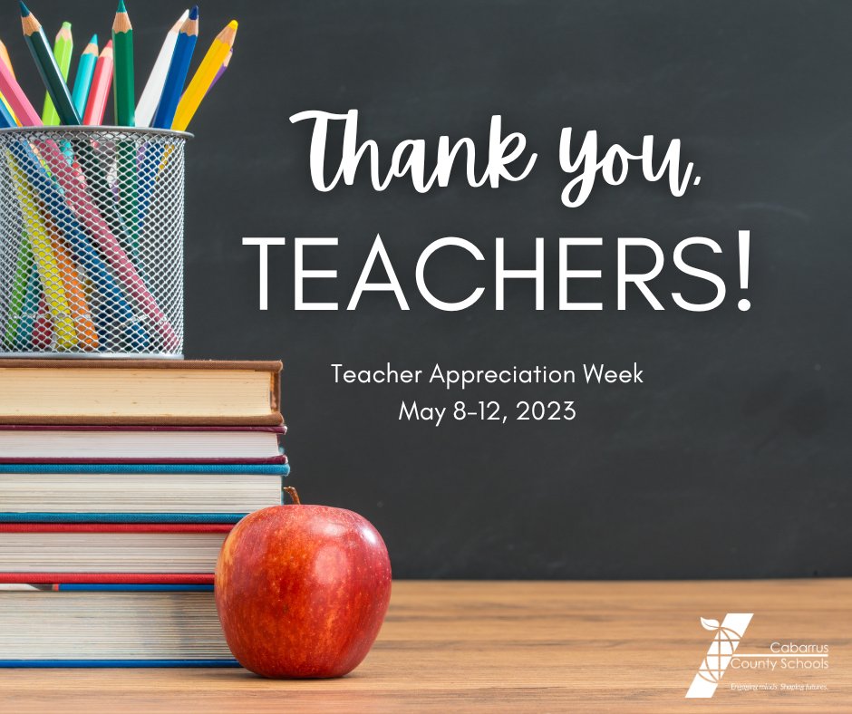 CabCoSchools's tweet photo. Happy Teacher Appreciation Week! This is our chance to celebrate and honor the educators and school staff who have dedicated themselves to helping our students learn and grow. 🫶
Be sure to show your teacher extra love this week and give a big shout out in our comments below! https://t.co/8CBjuFY1CP