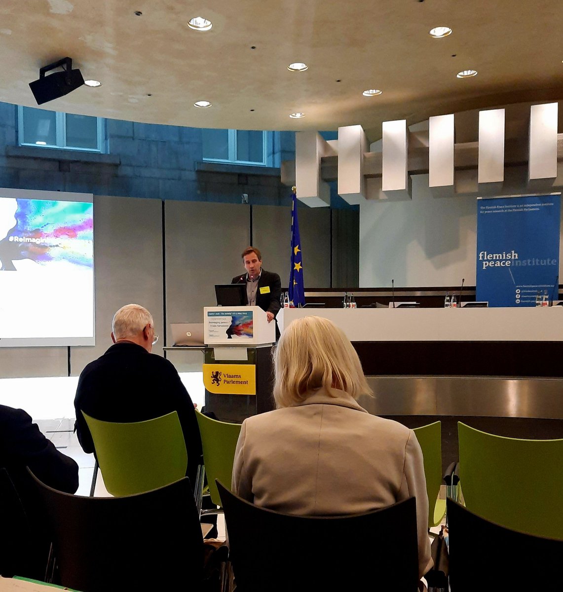 PCRCBiH's tweet photo. 🗨 #ReImaginingPeace conference opens in #Brussels with welcoming remarks by @NDuquet, Director of @Vredesinstituut. 

Conference also marks #VictoryinEuropeDay and #EuropeDay2023. 🇧🇪🇪🇺🇧🇦 https://t.co/CQowY7Cpyi