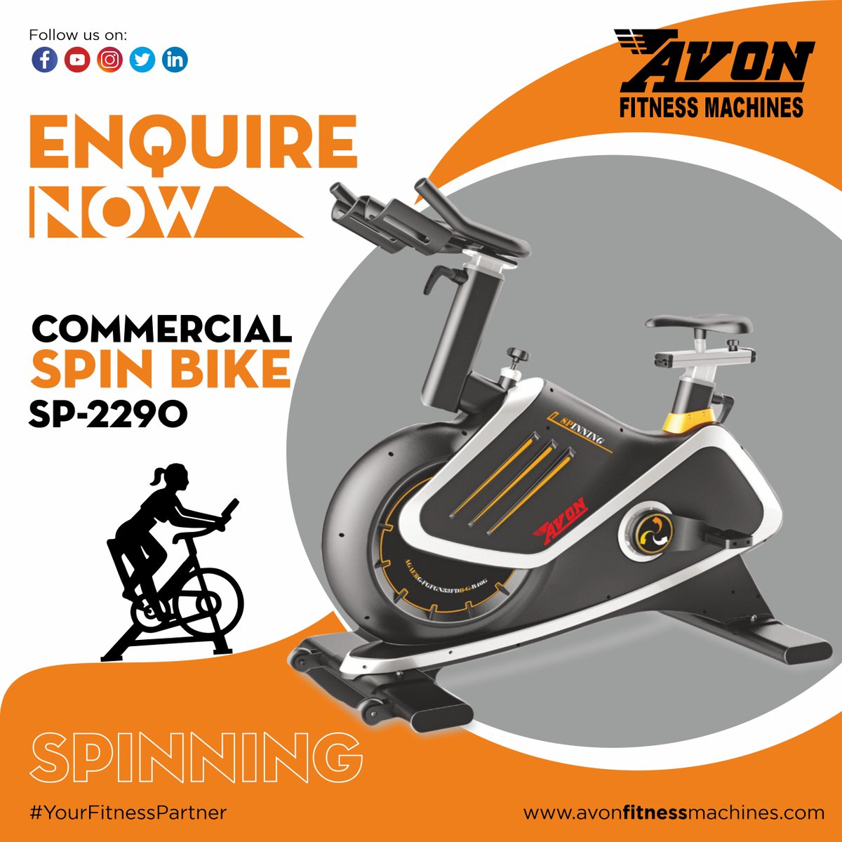 avon_fitness's tweet photo. Let your fitness take a lead while you build bigger legs with Spin Bike.
.
#YourFitnesssPartner #Spinbike #spin #excercising #bestspinbikes #crosstrainerworkout #workoutmotivation #workoutspecialist #workoutroutine #fitnessinfluencer #fitnessismylife #fitbody #cardioworkout https://t.co/Xi1EhXoV51