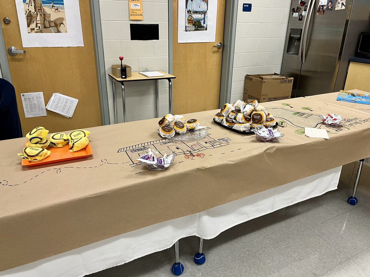 SuzanneStacey1's tweet photo. Happy teacher appreciation week! Todays breakfast was brought to you by Sunray McDonald’s. Lunch will be courtesy of National Science Honor Society and Interact. 💙 @AncloteSharks https://t.co/fDe5JqXHTj