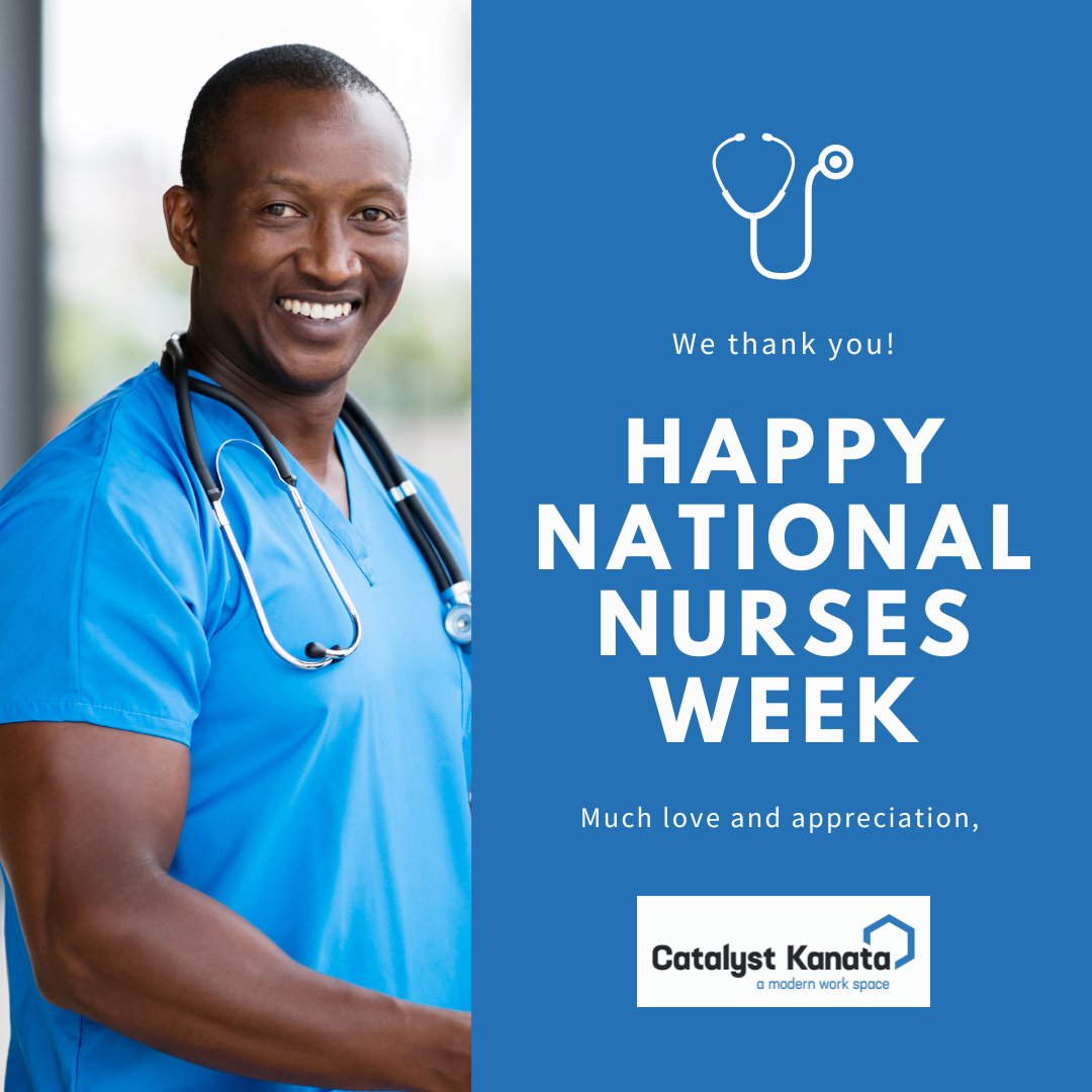 CatalystKanata's tweet photo. Happy National Nurses Week! 💐 Let's take a moment to honour all the hard-working nurses who dedicate their lives to caring for us. Your tireless efforts in providing quality care and comfort deserve our appreciation! 🤗 #CNA2023 #OurNursesOurFuture 💙 #IKnowANurse #HeyNurse https://t.co/osx36PfDDk