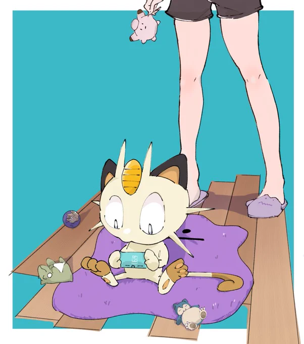 あと5分だけ… #ポケモンイラスト #pokemon