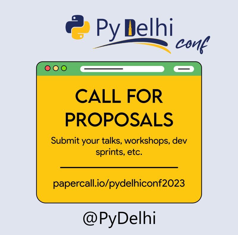 PyDelhi's tweet image. ✨ The PyDelhi Conference 2023 schedule is now live! Explore the inspiring talks, engaging workshops, and unmissable keynotes planned for this event. Secure your spot today: bit.ly/3oKwROw #PyDelhiConf2023 #PythonConference