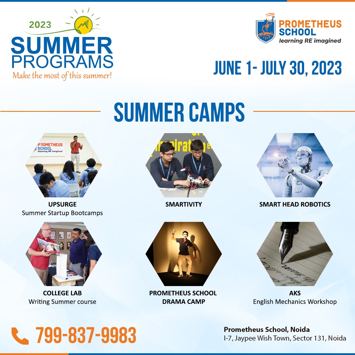 Prometheus_Edu's tweet photo. Summer is here and we can't wait to welcome your kids to our 2023 Summer Camp! From creative writing and robotics to drama and sports, our Summer Camp has everything your child needs to learn, grow, and have a blast this summer
#summercamp #prometheusschool #summercampnoida #fun https://t.co/GOle2W0ymS
