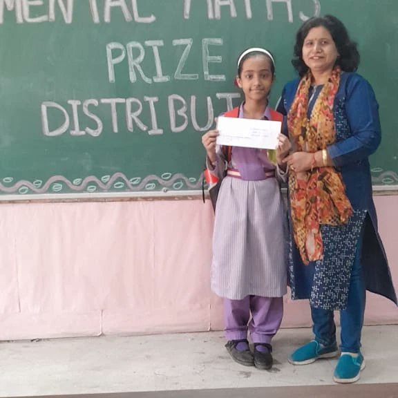 ZeenatSkv's tweet photo. It gives us immense pleasure to inform you that, MUBASHSHIRA student of class V  got cash prize and secure Second Position at District Level in MENTAL MATH competition.

@Dir_Education 
@DSTF_2020 
@gupta_iitdelhi 
@DelhiEduNews 
@sunita_rahi3112 https://t.co/pR9yBxsmmh