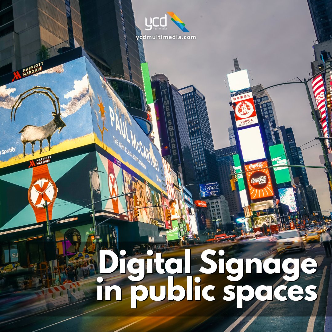 Use digital signage in public spaces to build a sense of community. Use large form factor outdoor displays to anchor community gathering areas! ycdmultimedia.com

#YCDMultimedia #digitalsignage #Digitalsignagecontent #BuildonCnario #StrongExperiences #StrongFoundations