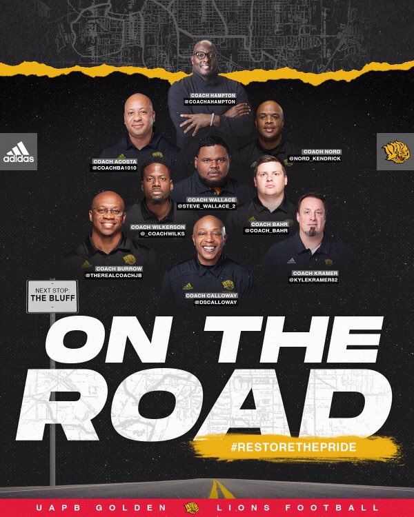 CoachAHampton's tweet photo. It’s TIME @CoachBA1010 @dscalloway @Coach_Bahr @_CoachWilks @TheRealCoachJB @nord_kendrick @kylekramer82 @Steve_Wallace_2
#NaturalStateTakeOVER
#WeRUNNING
#RestoreThePRIDE https://t.co/tXg7StteEp