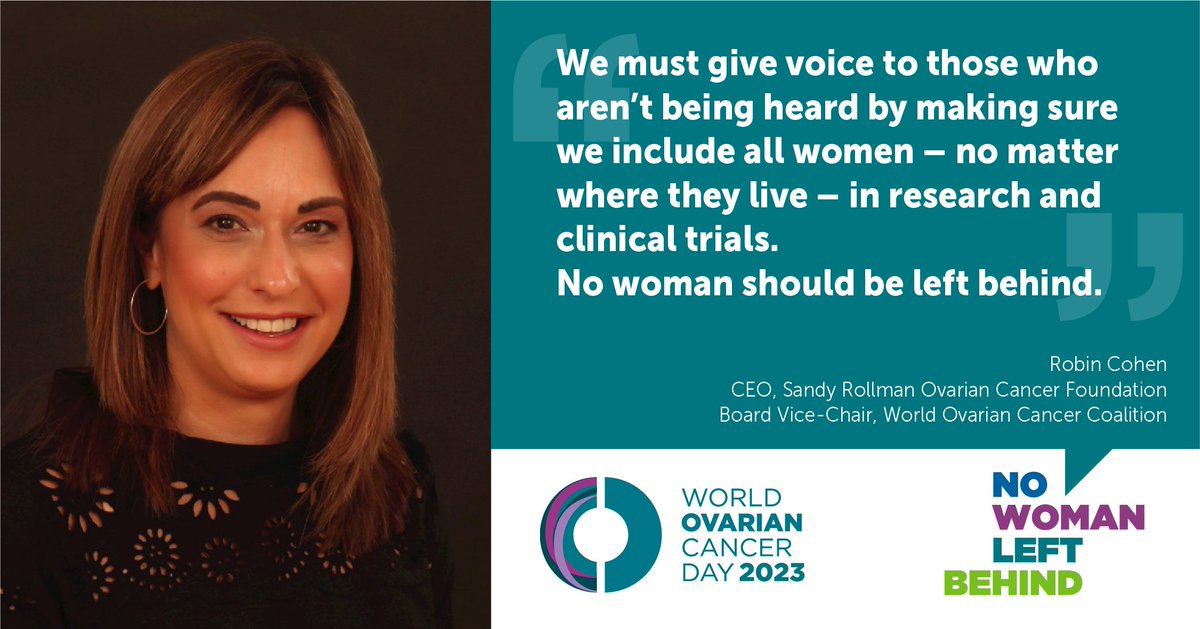 WOCCnews's tweet photo. @ovariancancerco Vice-Chair and CEO of the @srocf  @RobinSCohen  (and @DrewBarrymoreTV star today!) is passionate about speaking for those who can't, so we can get to #NoWomanLeftBehind.
#WOCD2023 #WorldOvarianCancerDay https://t.co/pujwjJcA2W