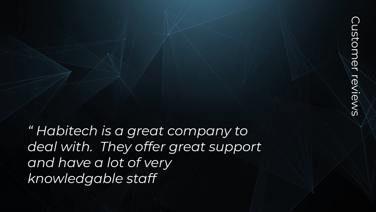 HabitechLimited's tweet photo. Thank you, Oliver Lisles, for your kind words! At Habitech, we pride ourselves on offering great support and knowledgeable staff who go above and beyond to help you. #HappyCustomers #CustomerService #AVIndustry https://t.co/ZQDVV0uWVl