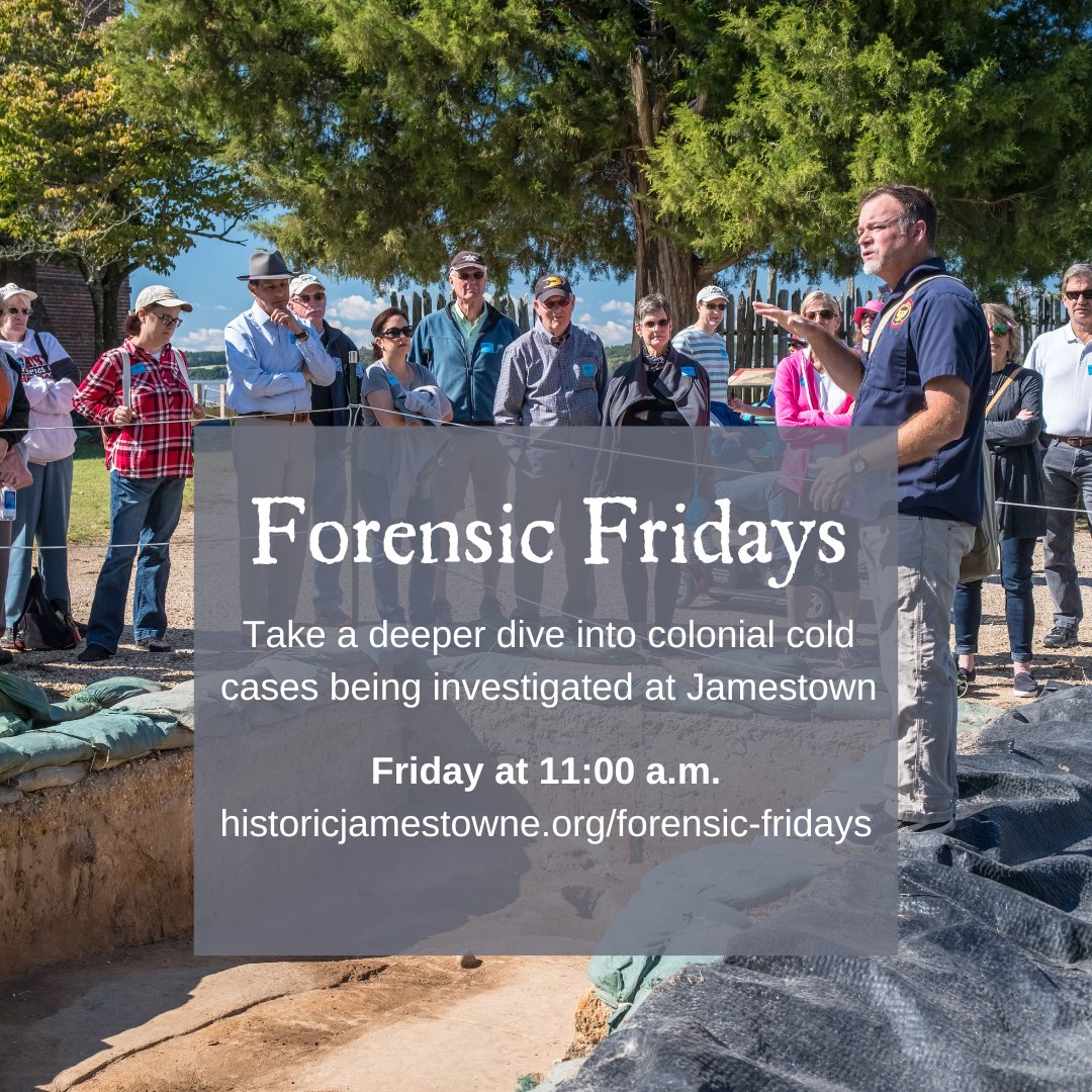 This week at Jamestown! New behind-the-scenes tours on Tuesday and Friday, then Jamestown Day on Saturday. Check out the event calendar and buy tickets for a behind-the-scenes tour at historicjamestowne.org.
