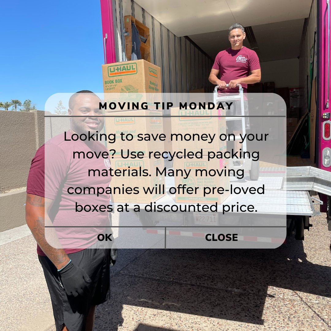gentlegiantmove's tweet photo. Want to save money on your move? Use recycled packing materials. Many moving companies, like Gentle Giant, offer pre-loved materials like packing boxes at a discounted price π¦π¦ #movingtipmonday https://t.co/jZvBYTmrFE