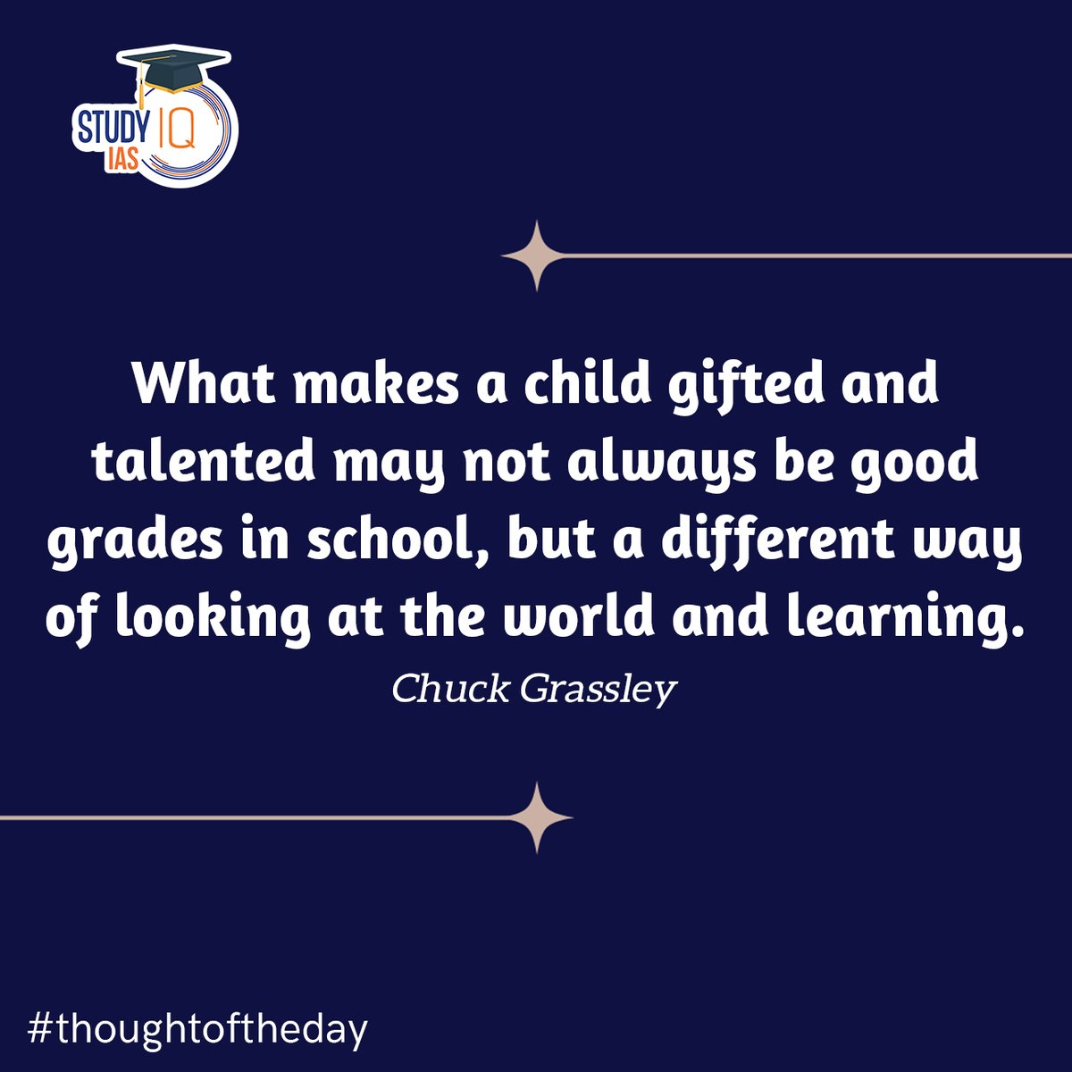 #childgifted #goodgrades #school #learning #chuckgrassley #thoughtoftheday #Motivationalquote #dailymotivation #quotes #quoteoftheday #todaythought #quotesaboutlife #quoteofthelife #dailyquotes #dailythoughts #motivationquotes