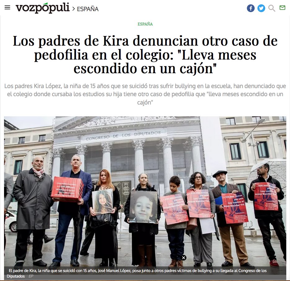 JMporKiraLopez's tweet photo. Tengo que soportar que el colegio Pare Manyanet al que iba mi hija muerta por suicidio, tenga indicios de pedofilia y  @educaciocat guarde en un cajón el resultado de la investigación. Tres meses y sigue sin respopnder al @sindicdegreuges .

¿Por qué el Sindic de greuges no pone a la Generalitat en el listado de Administraciones que no colaboran o incumplen las resoluciones?

https://t.co/FWpgC2jXmO