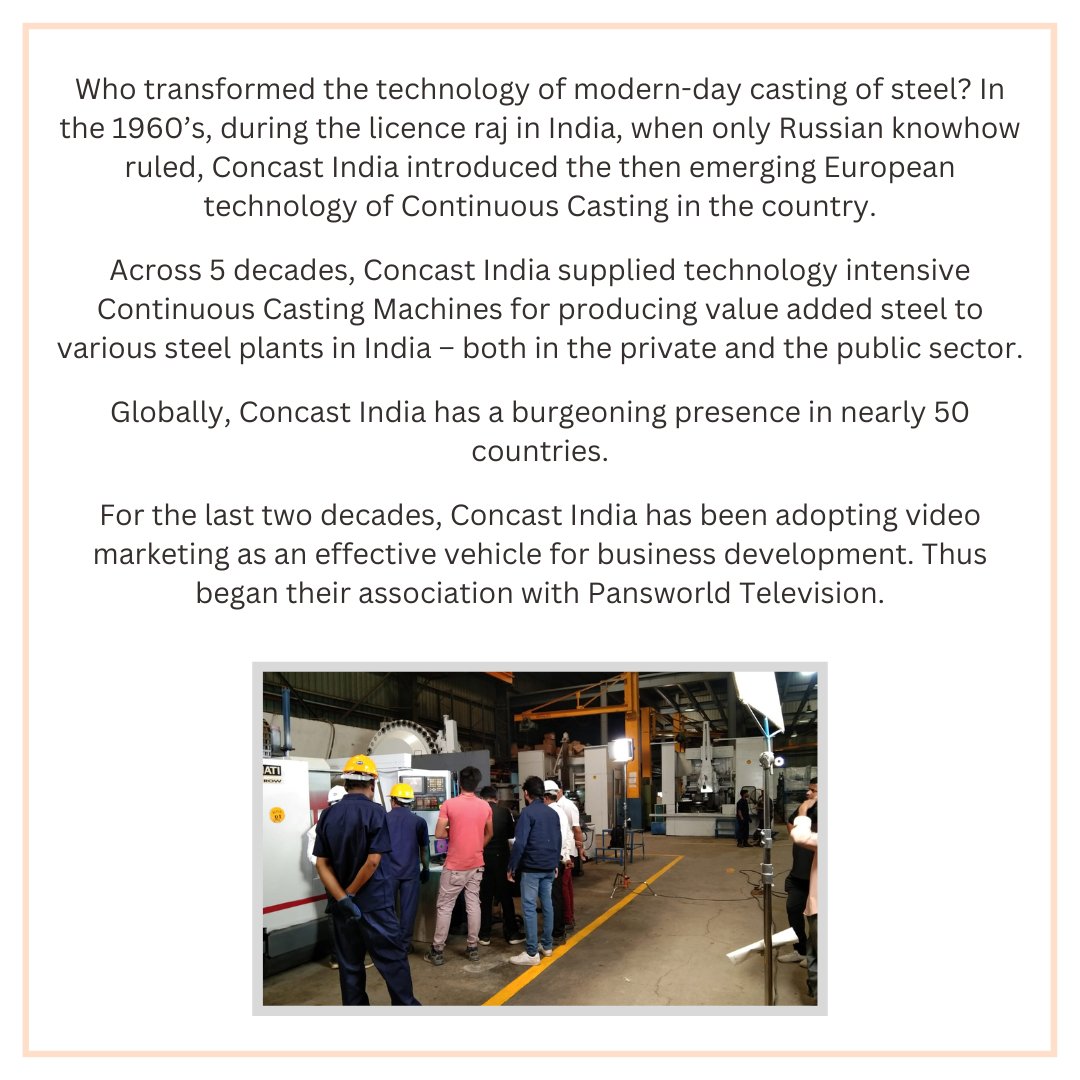 Pansworldfilm's tweet image. For the last two decades, Concast India has been adopting video marketing as an effective vehicle for business development their began association with Pansworld Television.
#pansworld #pansworldfilms #concast #india #corporatevideo #concastindia #mumbai #film #stories #video