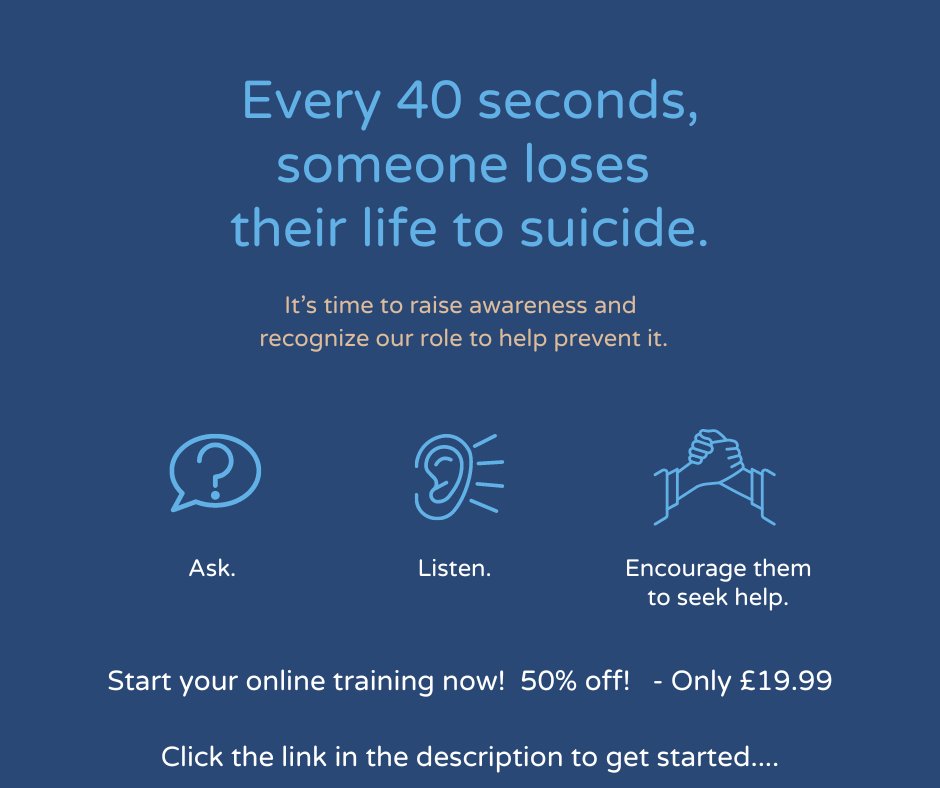 ArcusLGBTcic's tweet photo. This is course is designed to give you an overview of all the aspects of how to work with suicidal ideations.  Of great use to anyone who may work with, live with or indeed come across suicide in their life. https://t.co/noVPmYslfu https://t.co/Xv9tNJNgwi