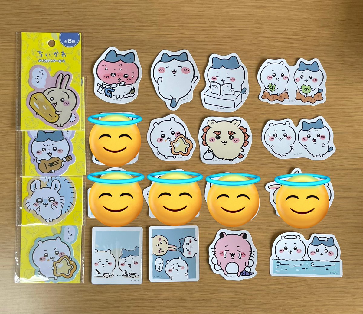 happysun_06's tweet photo. ちいかわ　ダイカットステッカーセット

譲　画像１枚目
求　画像２枚目、買取

ハチワレ　シーサー　うさぎ　モモンガ
栗まんじゅう　むちゃうマン

横浜駅での手渡し優先。
2：2〜 https://t.co/iPmKN0TNxs