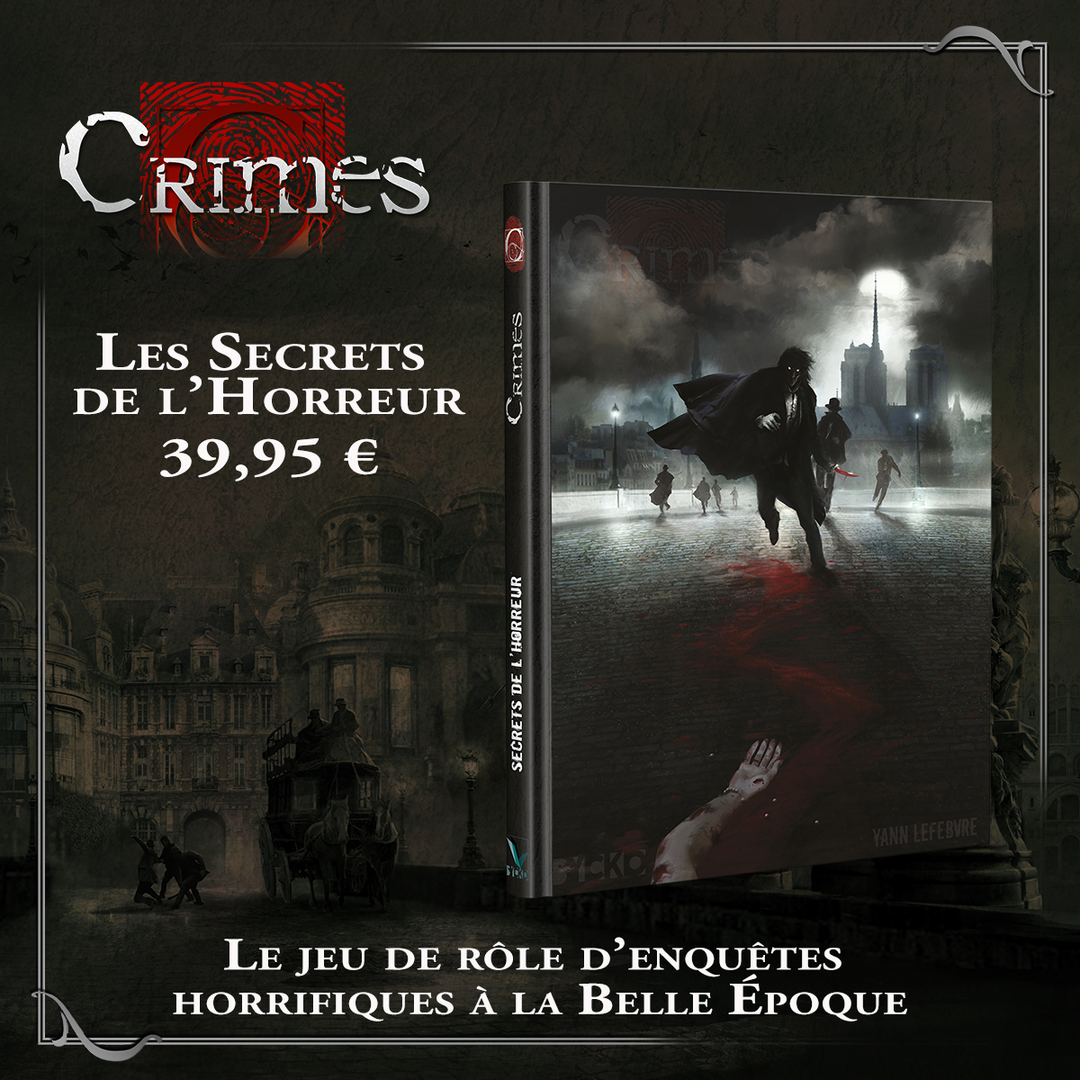 SYCKO_JDR's tweet photo. Que vous soyez MJ à #Crimes en particulier, ou à tout #JdR d’horreur en général, vous trouverez dans ce supplément dédié de nombreux conseils et astuces pour terrifier vos personnages et jouer avec leur santé mentale…
#BelleÉpoque #Enquete #horreur #RPG
https://t.co/ZZgcV2j2Pt https://t.co/MUkllKXDZ4