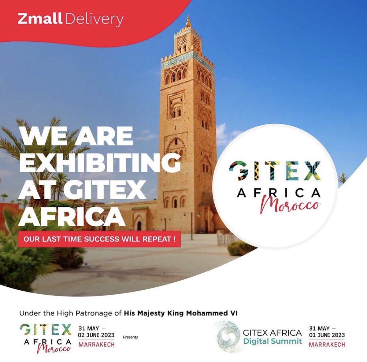 🛵💨 Exciting news! #ZmallDelivery is heading to #GITEXAfrica in Morocco! Come witness our groundbreaking delivery solutions that are transforming the way you receive your essentials. Don't miss out on this extraordinary event! Let's revolutionize delivery together! 🌍#GITEX2023
