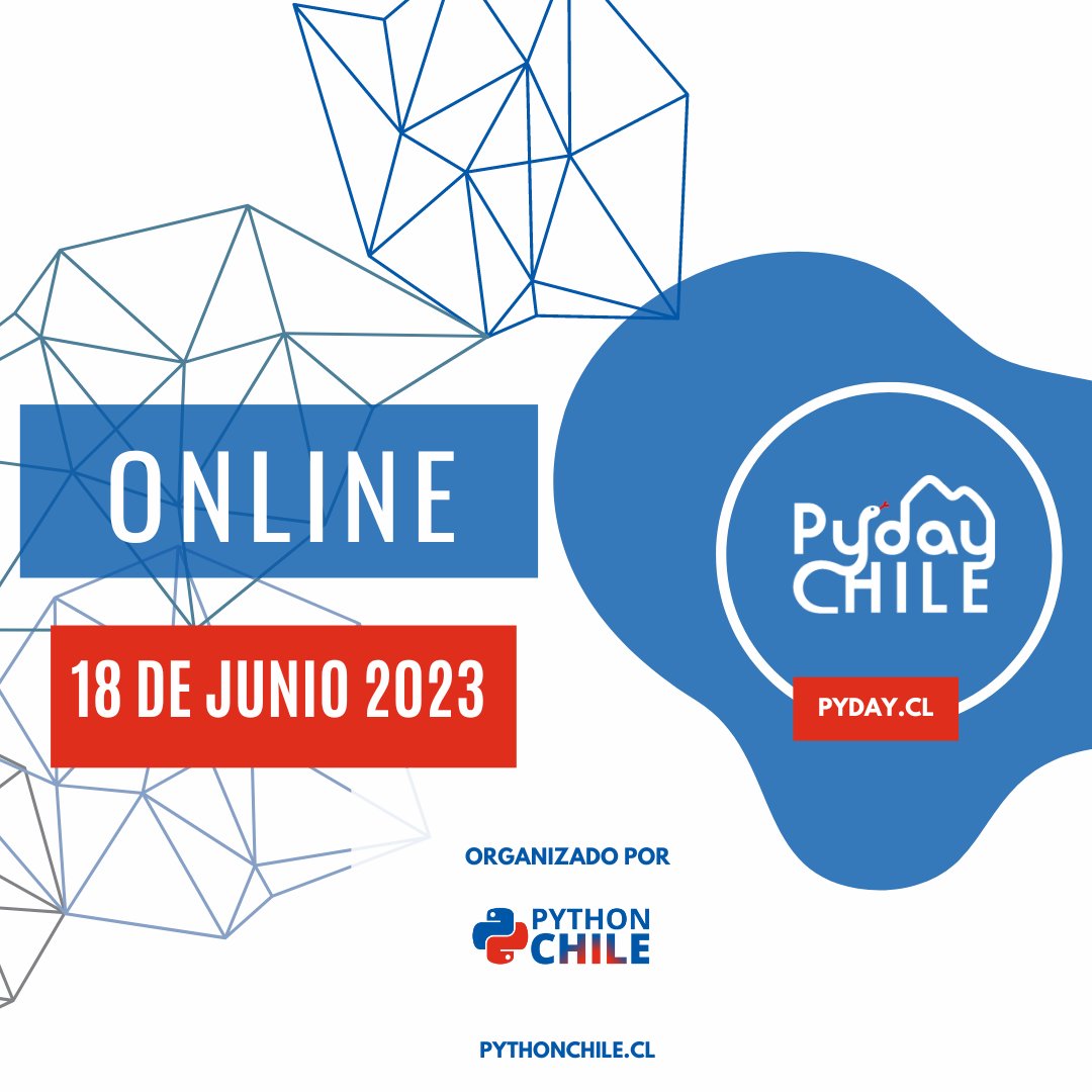 📢Atención Comunidad.
Estamos emocionados de anunciar que hemos agregado un PyDay Online al #PyDayChile23.🐍🇨🇱

Marca tu calendario para el Domingo 18 de Junio y únete a nosotros para un día lleno de charlas virtuales. 

¡No te lo pierdas!

🌐Pyday.cl

#Python 🐍