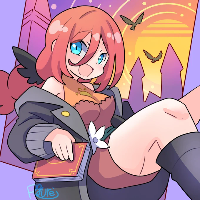 夕刻の魔女さん #創作 #オリジナルイラスト