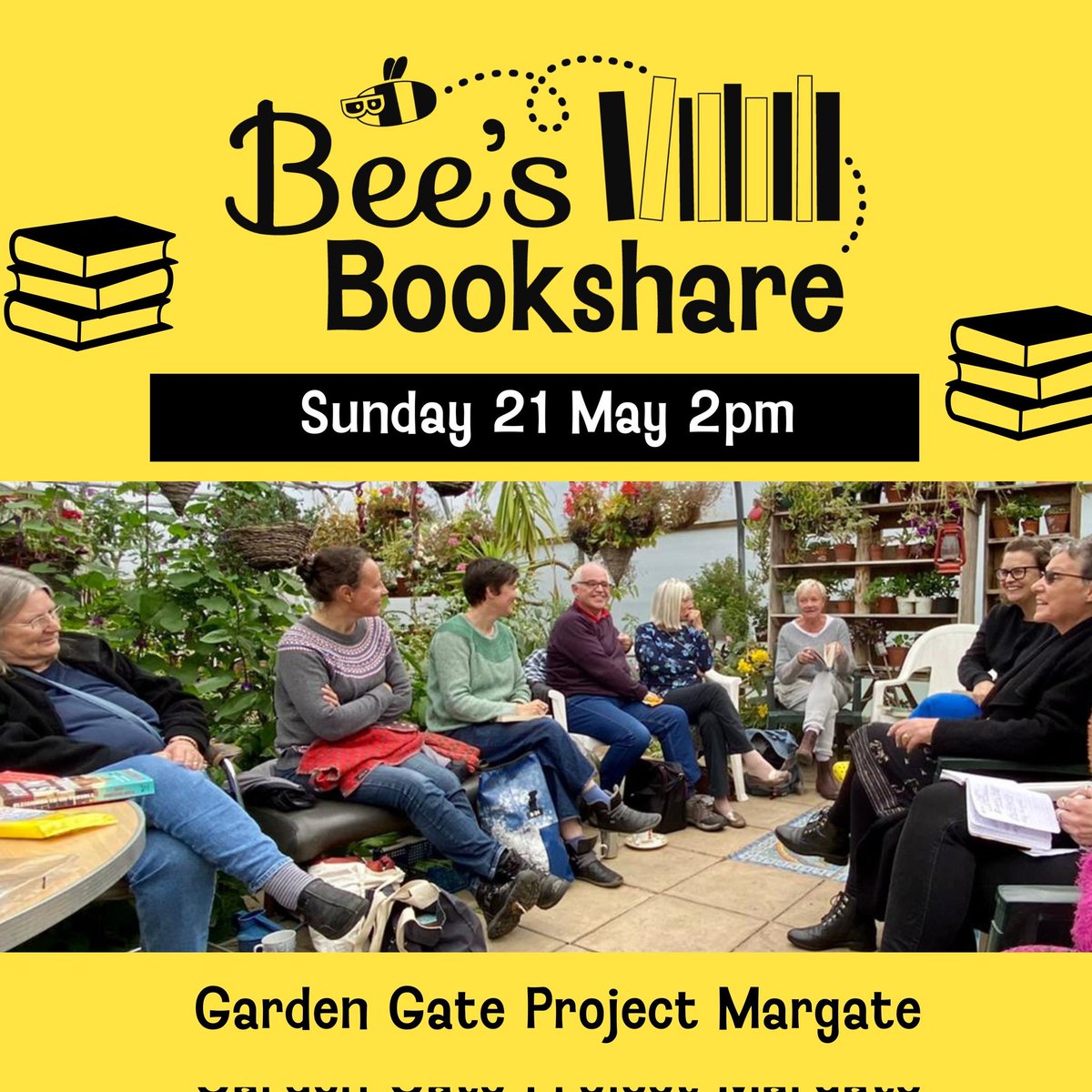 Happy bank holiday book lovers! Hope you've enjoyed a good read after a fun-filled weekend. If you're desperate for something new to get stuck into, the next #BeesBookshare is on Sunday 21 May 2pm at The Garden Gate Project in Margate (CT9 3TP). We can't wait to see you!