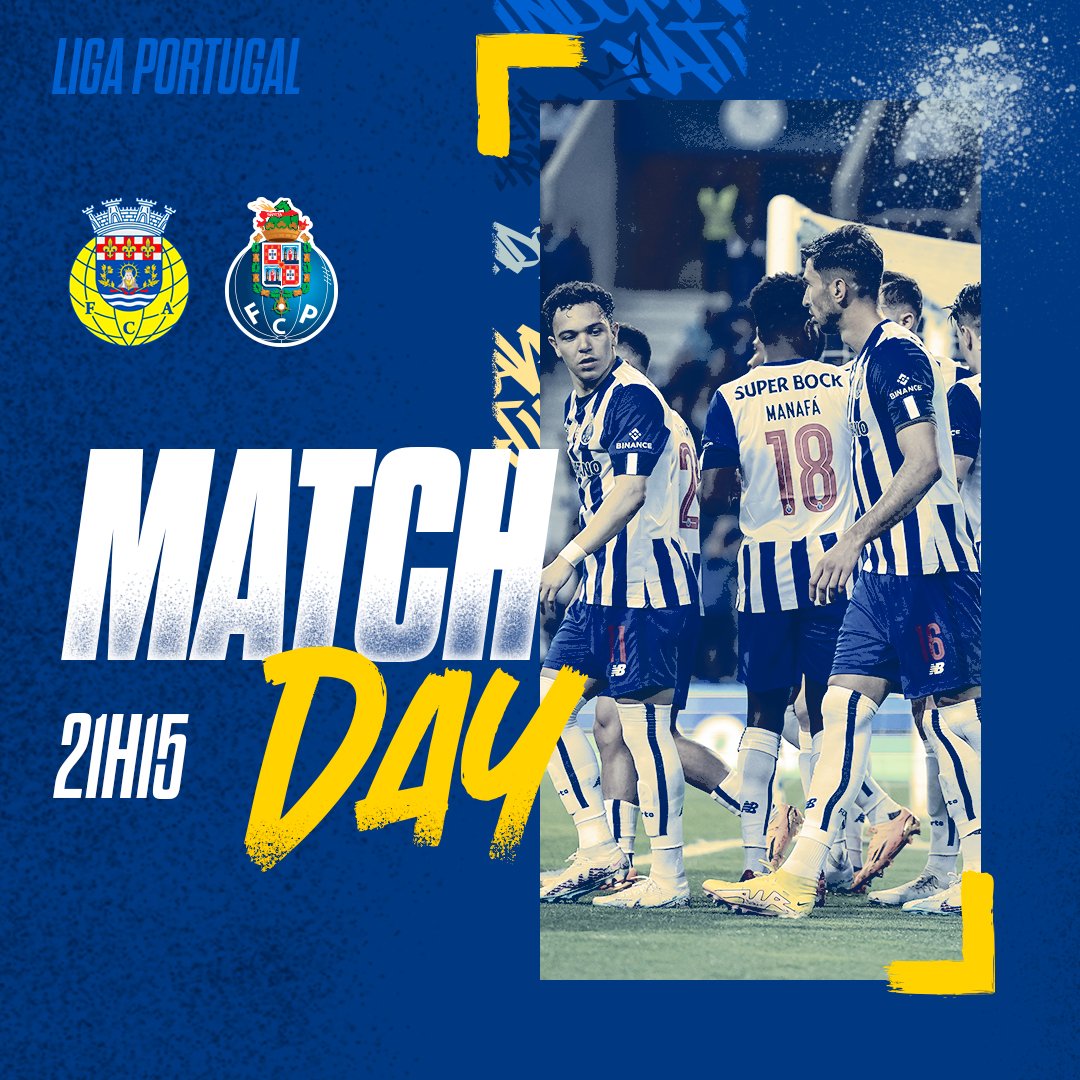 FCPorto_es's tweet photo. ⚽ Día de 𝐅𝐂 𝐏𝐨𝐫𝐭𝐨! 🔵⚪

🏟️ Estádio Municipal de Arouca
🏆 @ligaportugal
🆚 @OficialFCArouca
⌚ 22:15 (🇪🇦)

¡Vamos a por los 3 puntos! 😍💪
#FCAFCP https://t.co/z3ALebter2