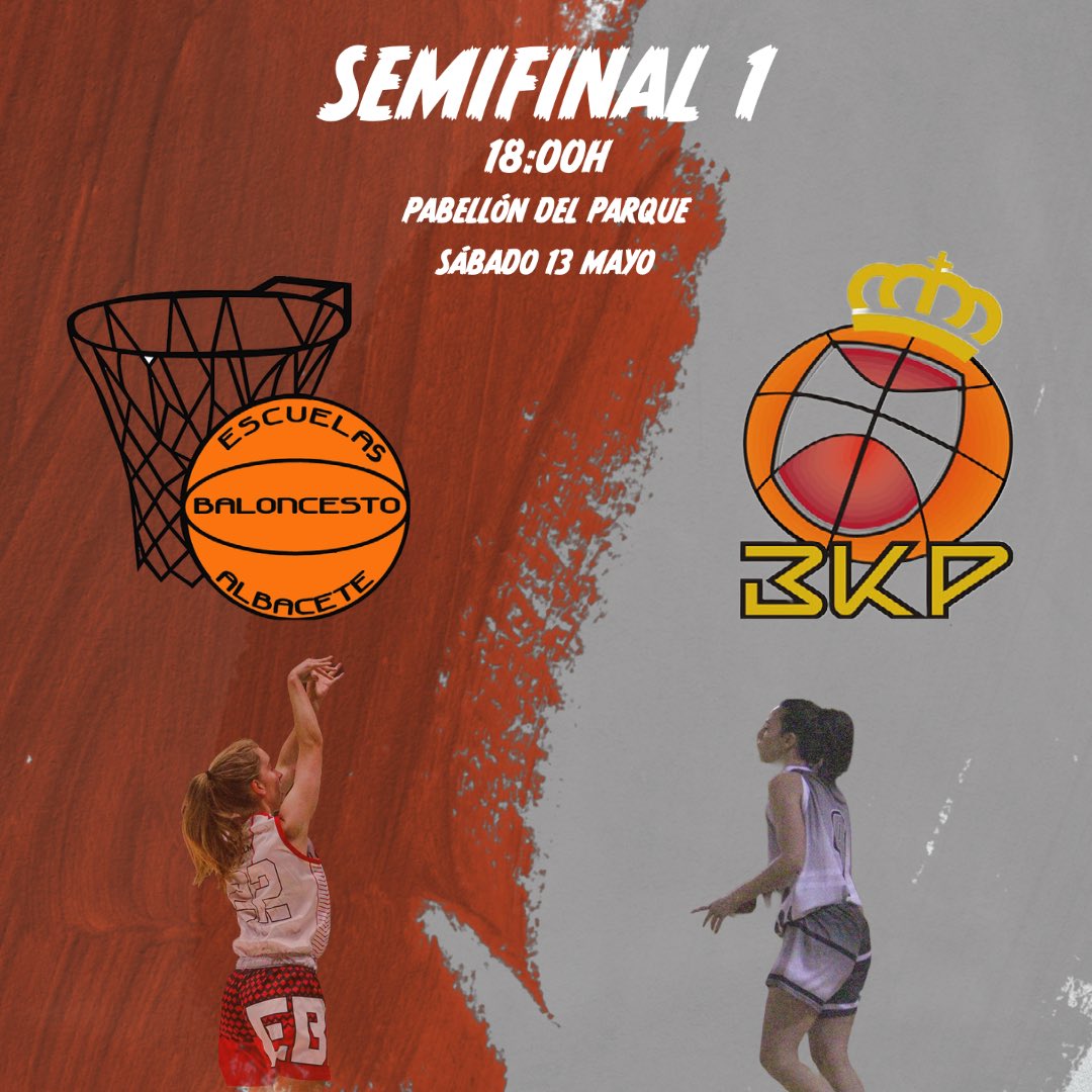 EBA_Albacete's tweet photo. 😱Vaya dos semifinales

🏀18:00h: EBA 🆚 Basket Puertollano 
🏀20:00h: Baloncesto Criptana 🆚 Talavera Basket 

🖤❤️Anímate este fin de semana y ven al parque a animar a las chicas! Nos necesitan 🙌🏼
#masebaquenunca https://t.co/x4iZP6rLSK