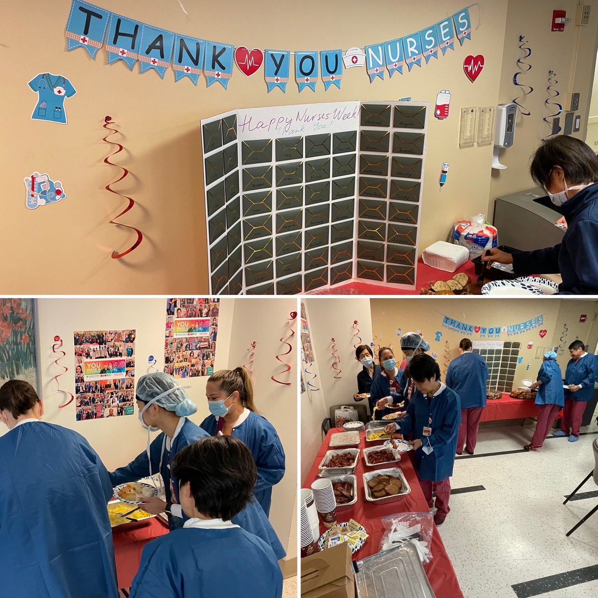 HAPPY NURSES WEEK to all! We are so grateful for all of the hard work and dedication of our nurses. We are kicking off Nurses week with a hot breakfast, games and thank you cards! #NursesWeek2023