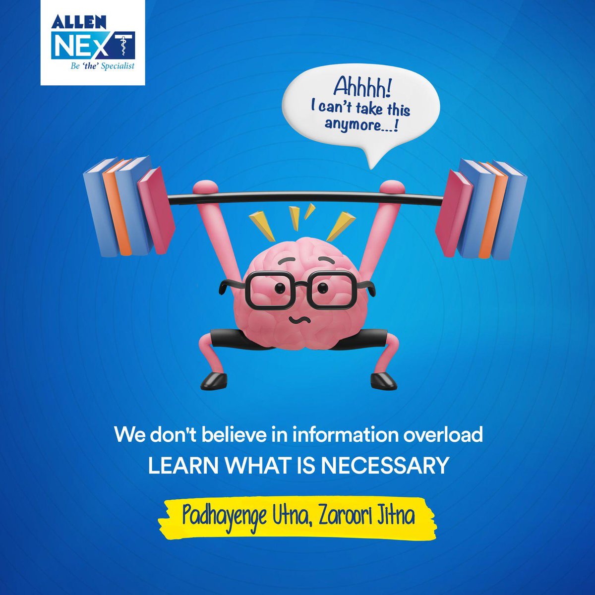 allen_next's tweet photo. Hi aspirants! We know that feeling of information overload all too well. That's why we've designed the ALLEN NExT app to focus on what's necessary for your exam prep—no more, no less.
#PadhayengeUtnaZarooriJitna
#BeTheSpecialist #ALLENNExT #ALLENKota #allenites #MedTwitter https://t.co/mJxco0yFjv