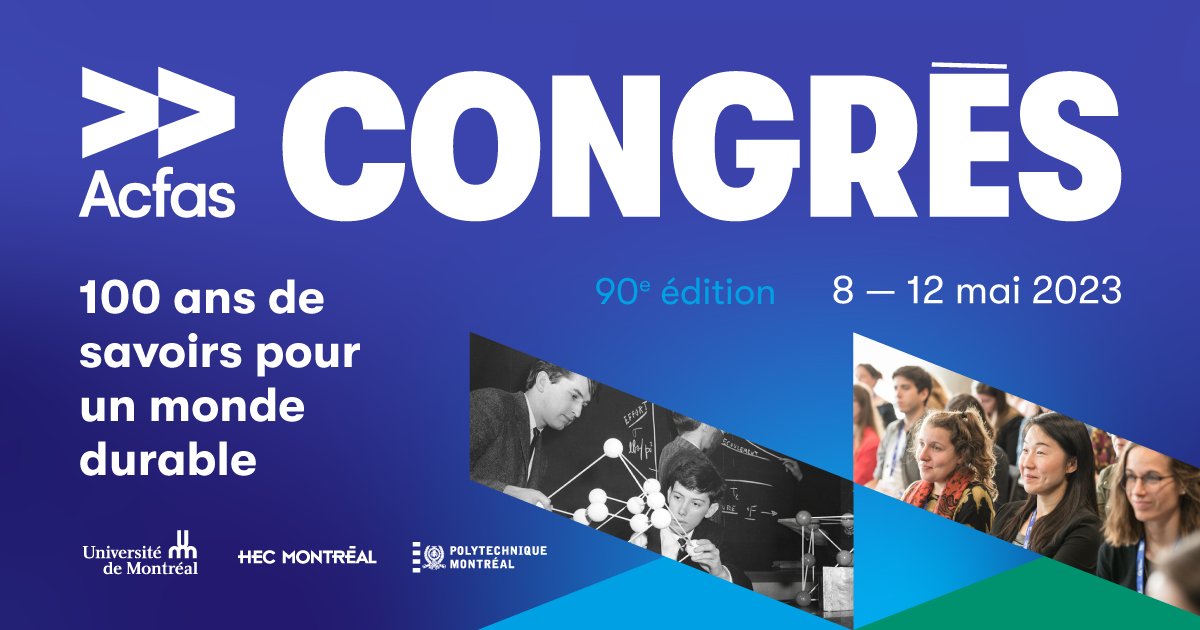 AcfasScSociales's tweet photo. Bienvenue au 90e congrès de l’@_Acfas. Toute la semaine, une équipe d’animateur-trice-s de communauté parcourront les colloques et communications libres au programme du congrès de l’#Acfas @UMontreal.
Suivez ce fil pour un aperçu des colloques portant sur les #sciencesociales. https://t.co/mTO9woXJdm