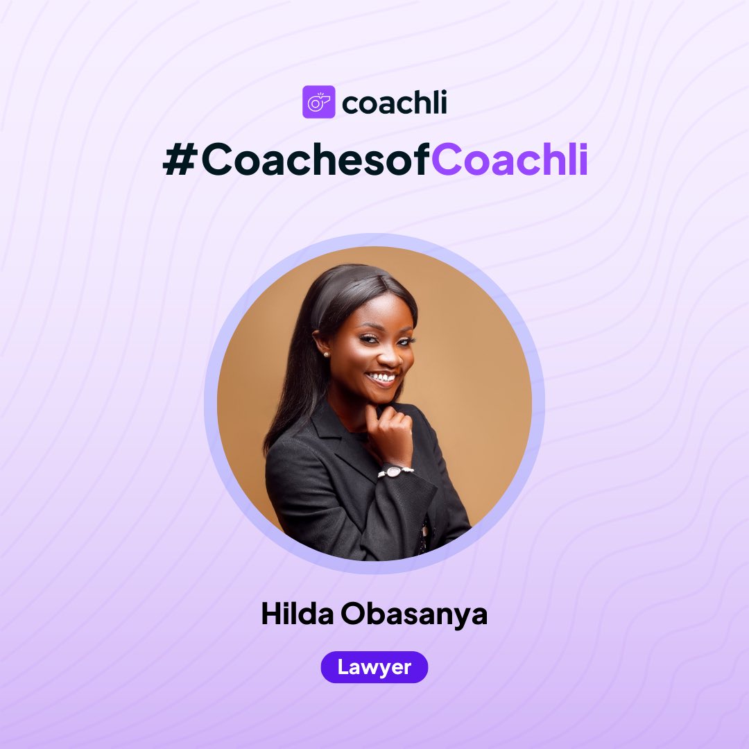 useCoachli's tweet photo. This week's #CoachesofCoachli spotlight ✨ is Hilda Obasanya (@HTLegal_S)
👩🏽⚖️ She is a corporate attorney with 7+ years of experience in contracts management-employment & labour advisory, business advisory, intellectual property, secured credit transactions and family law. https://t.co/FtEfYxoikz