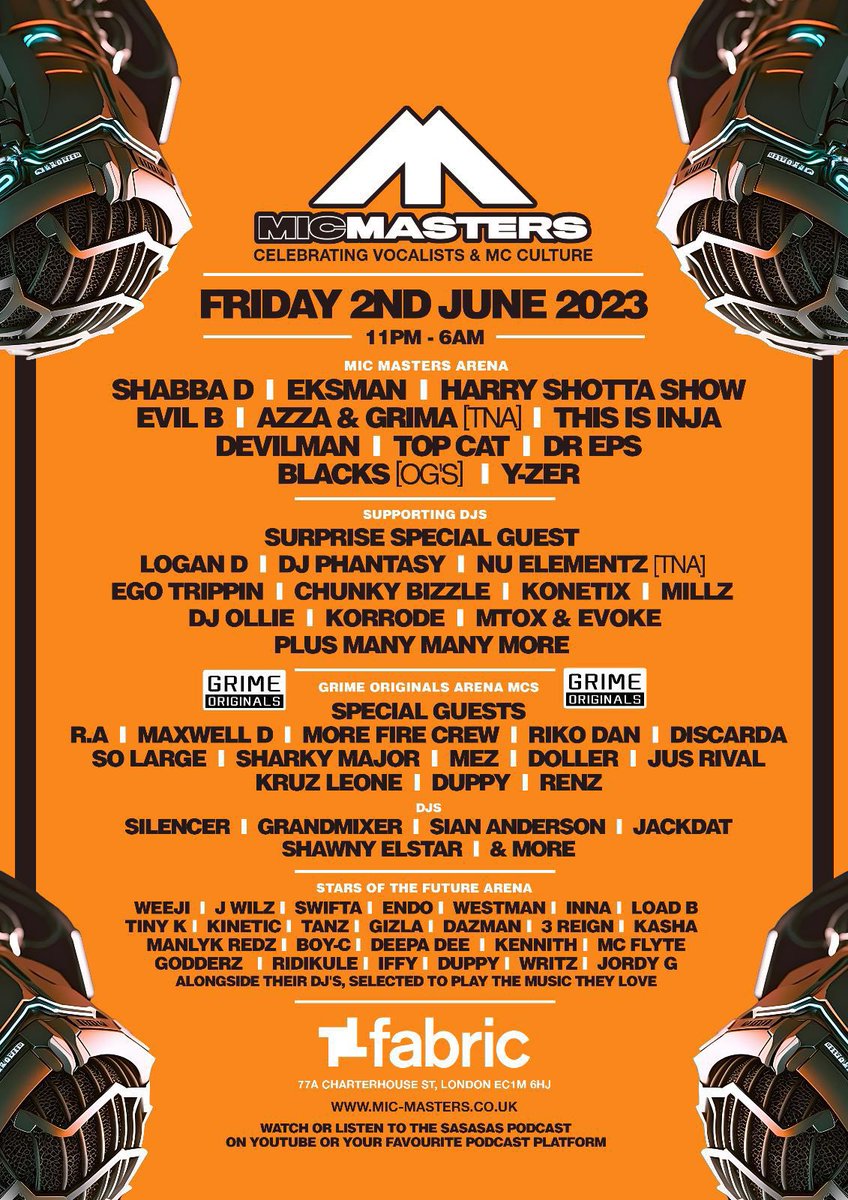 shabbadan's tweet image. Mic masters 🎙 2nd June 
Tickets here Mic-masters.co.uk