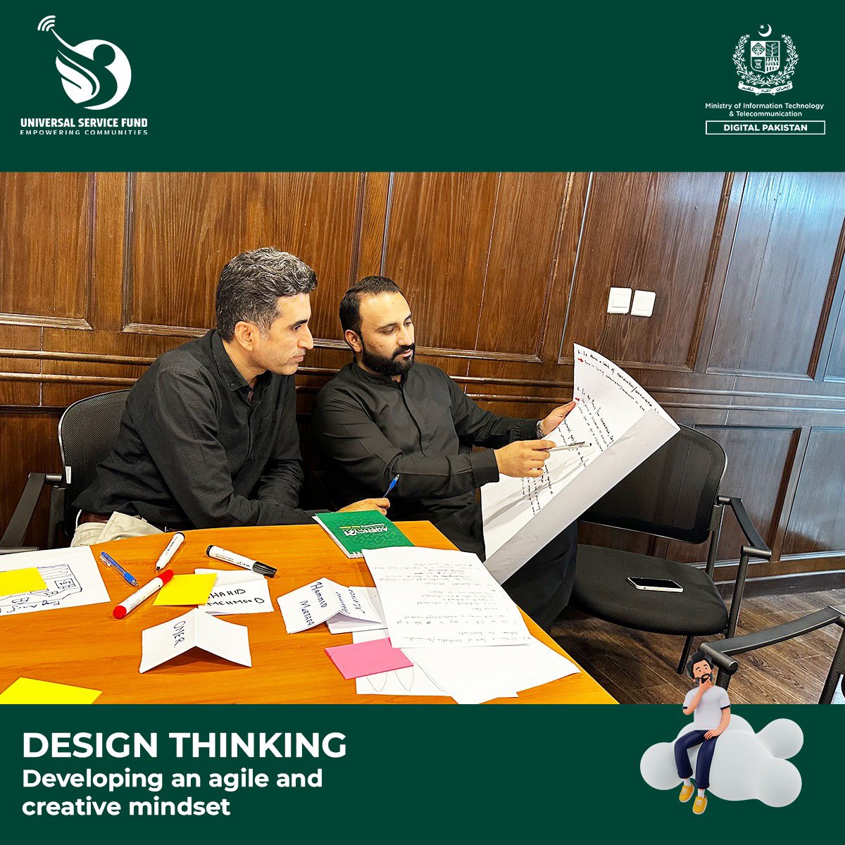USF_Pak's tweet image. USF's #DesignThinking training with @SamarHOfficial explored innovative solutions through collaboration and iteration, empowering them to respond to the fast pace of digitalization and stand out from the competition. #CreativeProblemSolving to unlock the team's full potential!…