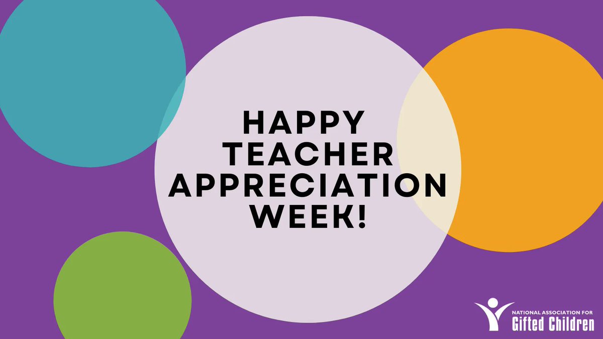 Thank you, teachers! During Teachers Appreciation Week, NAGC wants you to know we see you and your dedication to #gifted and talented students. #Gifted #GiftedEd #GiftedMinds