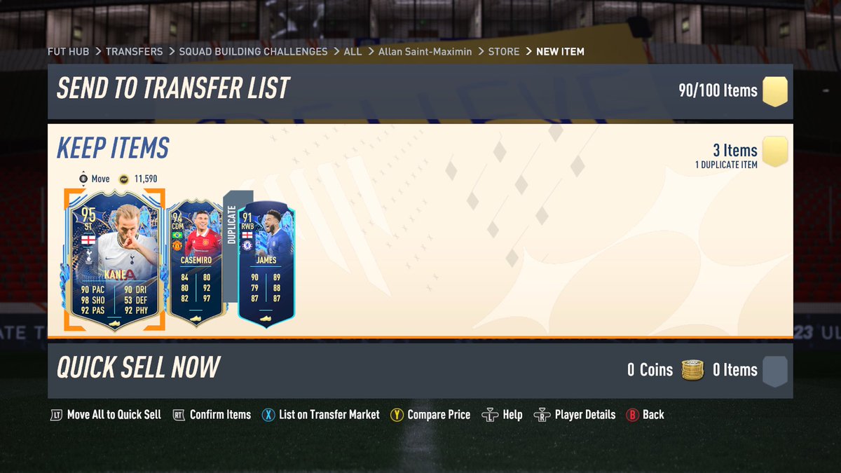 PRlMENT's tweet image. Rank 1 rewards during Prem Team of the Season. It’s only now I’m realising Casemiro can only play as a CDM 🙄