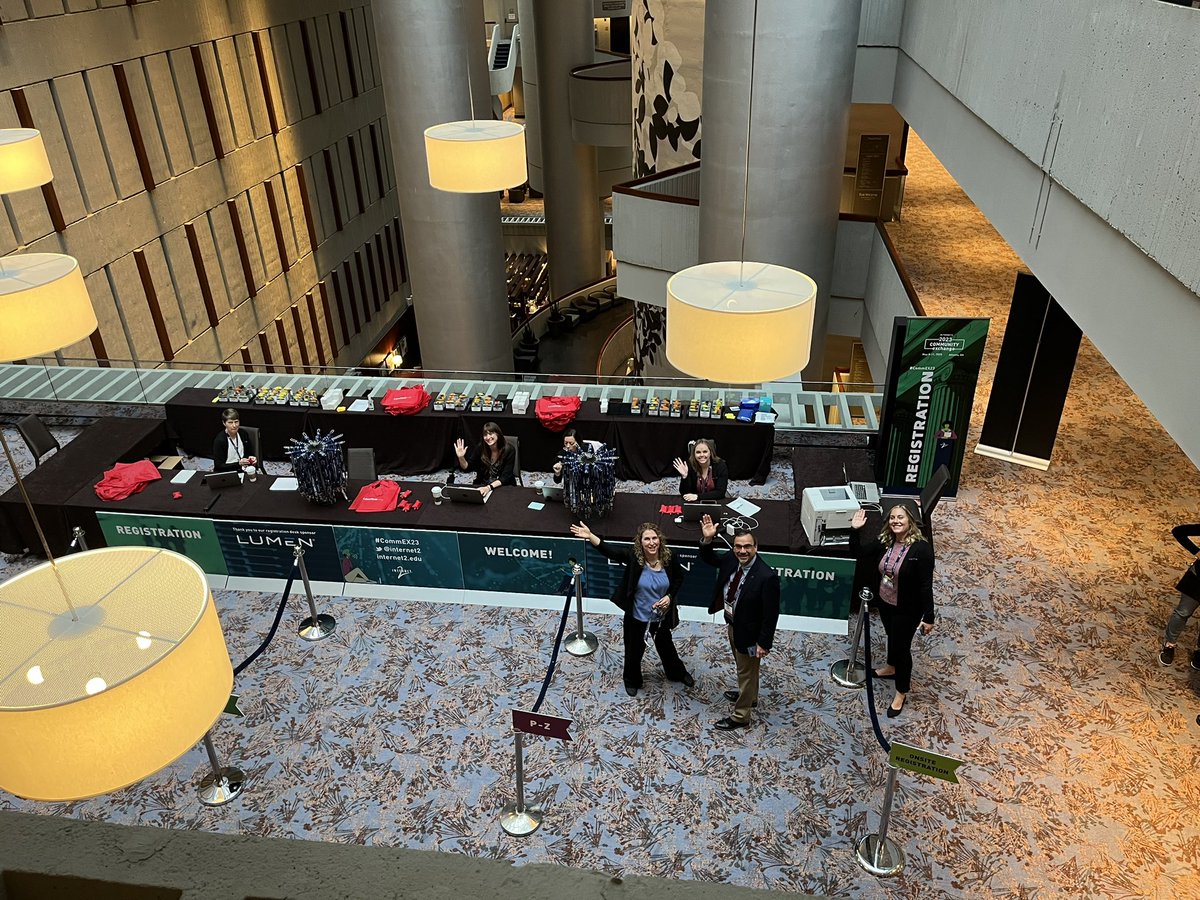Internet2's tweet image. Welcome to Atlanta for Community Exchange! Registration desk is open on 8th floor and we can’t wait to see you! #CommEx23