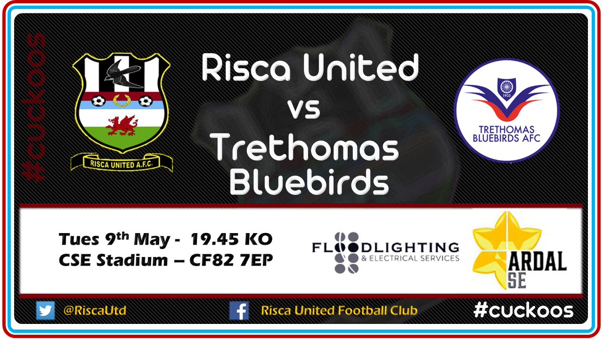 ⚽️Next Up⚽️

Final <a href="/ArdalSouthern/">Ardal Southern</a> East game of the season on Tuesday. We welcome <a href="/TreBluebirdsFC/">Trethomas Bluebirds AFC</a> to <a href="/CSEYstradMynach/">CSE Ystrad Mynach</a> for what is a pretty important match..
Get along and support the boys.
#cuckoos