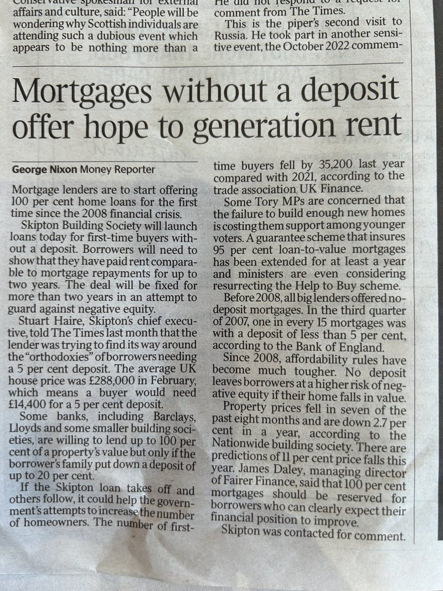 MerrynSW's tweet photo. The 100% mortgage. Here we go again. #houseprices https://t.co/sU3LPLXtvp