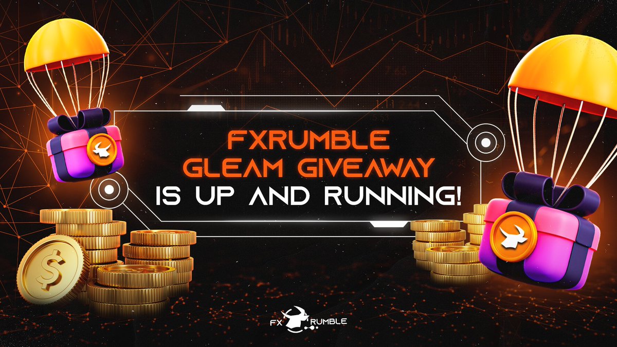 FxRumble's tweet photo. 🎁 FxRumble Gleam #Giveaway!
$1,000 in #FXRUMBLE Tokens!
📆 05/08/23 - 05/15/23
🥇1st place winner - $300
🥈2nd place winner - $200
🥉3rd place winner - $100
💵 40 lucky winners who complete all the #giveaways stand a chance to #win $400.
👉 https://t.co/WH96UA6WXH https://t.co/MmTJCnp4nL