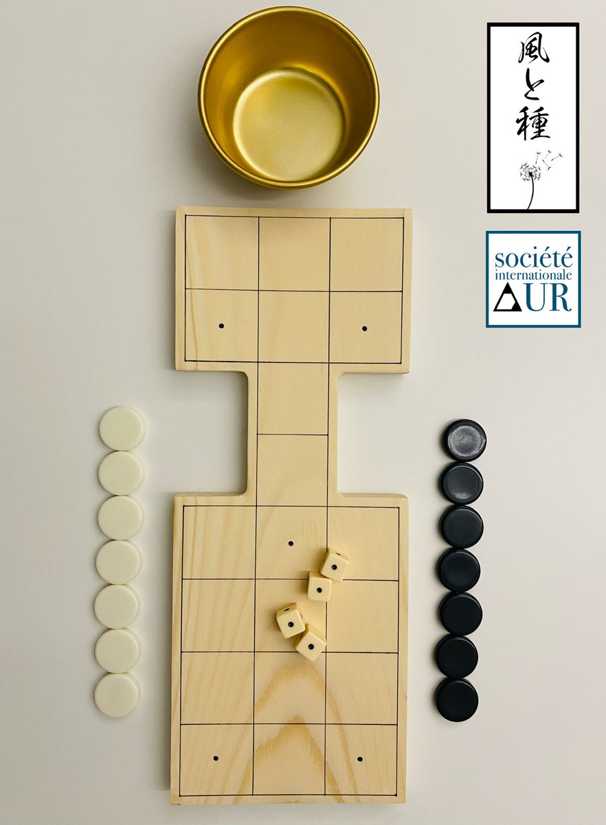 Experience the captivating strategy and chance of the ancient game of Ur with our new limited edition “Kaze To Tane (Wind &amp; Seeds)” Ur set! Now available for purchase at playur.org/shop. Handcrafted for a timeless gaming experience. #Ur #boardgames #gaming #PlayUr