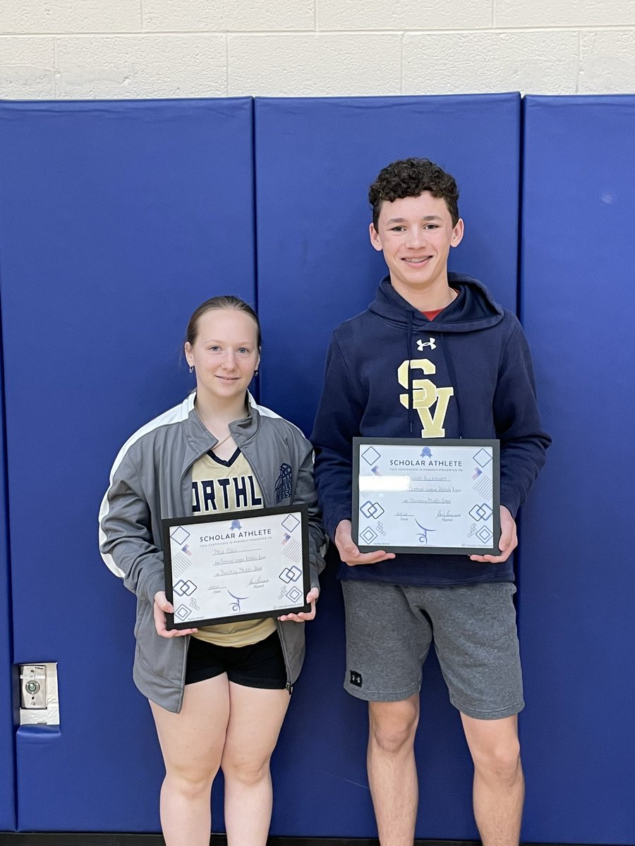 Congratulations to Mia Ellis &amp; Landon Hickman who will represent Northley as our Central League Scholar Athletes on May 22nd at a formal luncheon.  <a href="/NMSViking/">Mr. Buterbaugh NMS</a> <a href="/PennDelco/">Penn-Delco SD</a> <a href="/svvanguards/">Sun Valley Athletics</a>