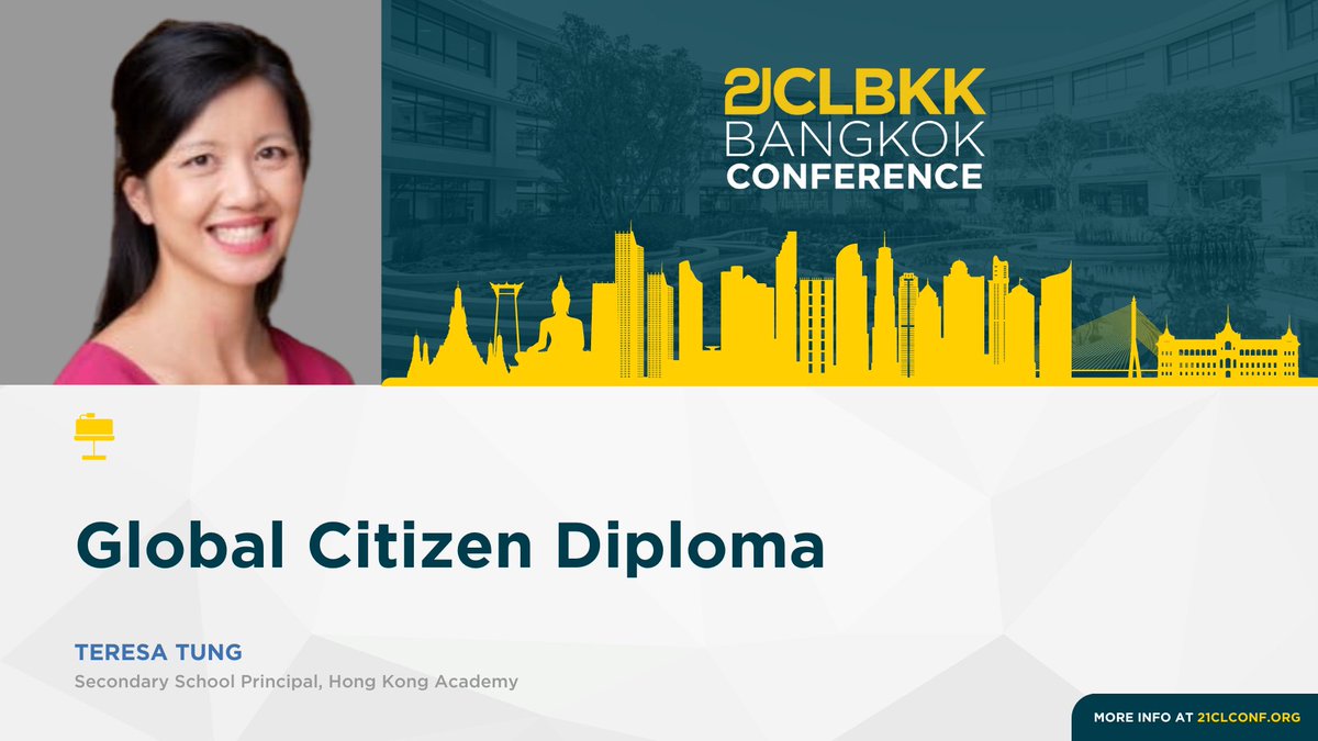 Looking forward to sharing about the @DiplomaGlobal and considering how we might #rethink #highschool credentials at @21cli #21CLBKK Hoping to connect with other likeminded educators wanting to honour that our students' stories are #morethannumbers