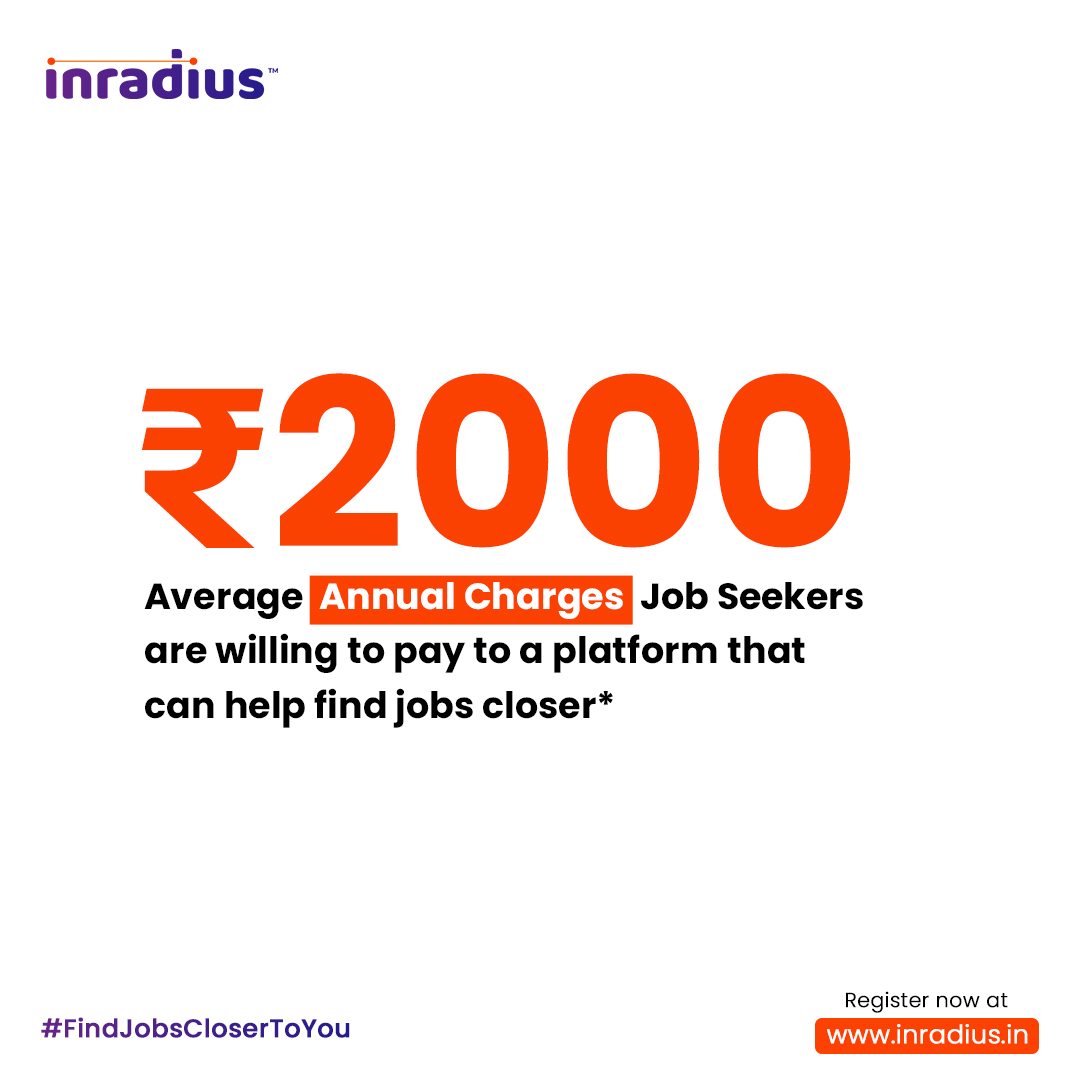 inradius's tweet image. InRadius offers the benefit of job searching without any cost, while others require job seekers to pay for the same service.

#freejobplatform #findjobclosertoyou #inradius #inradiusjobs #explorepage #mumbai #pune #hyderabad #bangalore #office