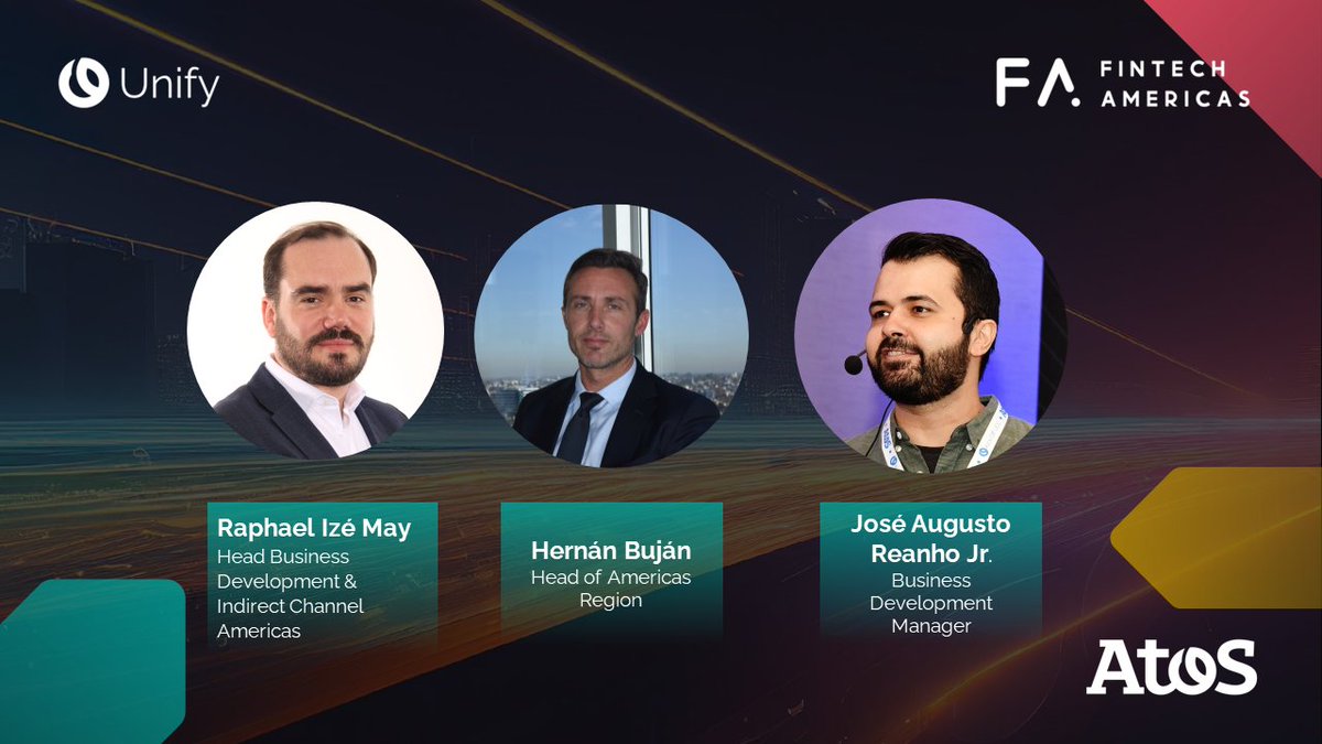 StephenHofmann's tweet photo. #AtosUnify awaits you at #FintechAmericasMiami2023!

Our experts Hernán Buján, Raphael Izé May, and José Augusto Reanho Jr are here to tell you all about how to use data to drive cross-channel personalization. Don't miss out! Visit our Deep Dive Rooms 👉https://t.co/sBqV570nDc https://t.co/YaMTT7AqvE