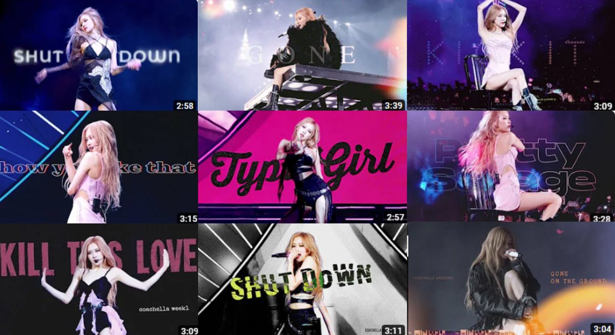 [[ YOUTUBE ]] <a href="/record211/">RÉCORD 레코드</a> FANCAM 

Gone + On The Ground W1
🔗youtu.be/a5MC7VrB2MM
Shutdown W1
🔗youtu.be/XQgeIfenN3o
Kill This Love W1
🔗youtu.be/9Y899B9r59o
Pretty Savage W2
🔗youtu.be/ONoYnZFPfOM
Gone + On The Ground W2
🔗youtu.be/pp349EIUekM
Typa Girl W1