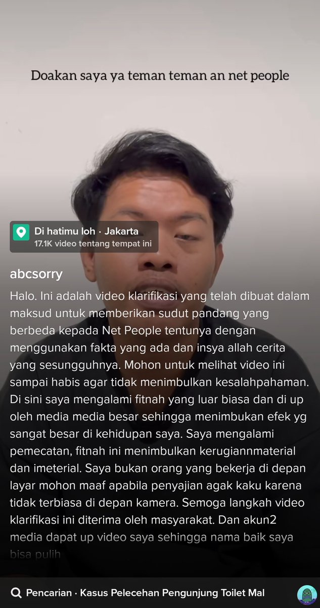 TanyarlKalian udh liat video klarifikasi nya belum?