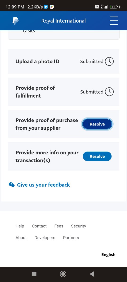 Bharatrug's tweet photo. Paypal team please resolve this issue 
@PayPal @PayPal4Business @Paypalsup https://t.co/e2jHSGlrkl