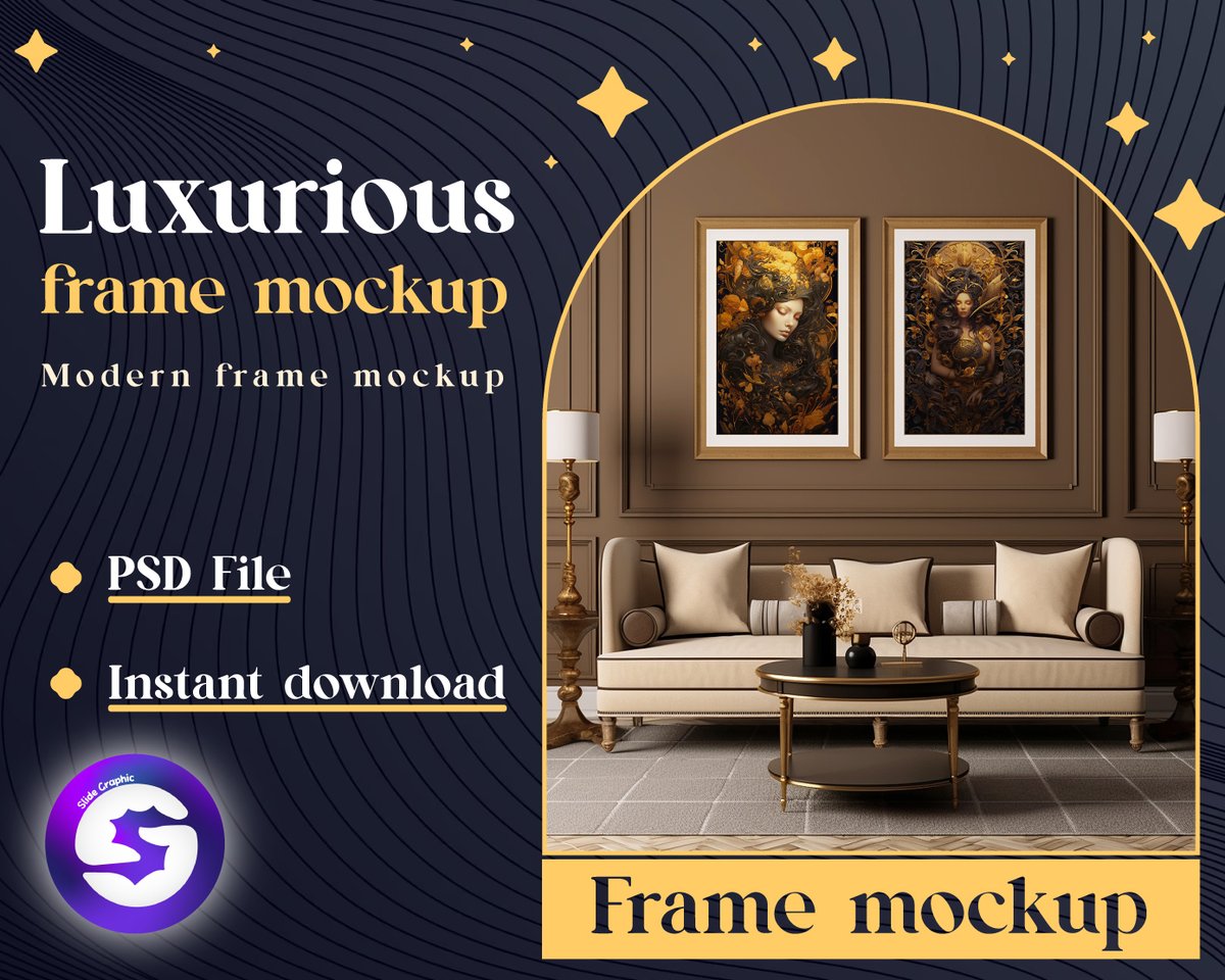 SlideGraphic's tweet photo. 🟣Elevate your artwork with our Luxe Gold Theme Interior Frame Mockups . 🖼 ✨Add a touch of luxury to your designs effortlessly. 💫 Perfect for digital prints and wall art.
🔗 Etsy Link : https://t.co/etn9mzvhP8
#InteriorFrameMockup #LuxeGoldTheme #DigitalDesigns #MockupMagic https://t.co/M9PnJVYf8z
