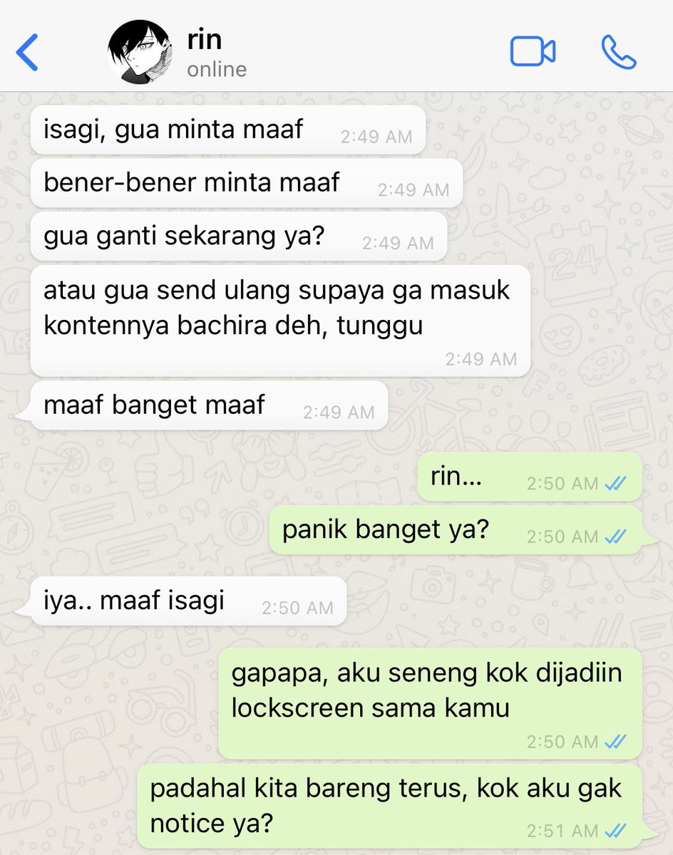 itoshoui's tweet photo. ㅤ
𝐒𝐡𝐨𝐰 𝐌𝐞 𝐘𝐨𝐮𝐫 𝐋𝐨𝐜𝐤𝐬𝐜𝐫𝐞𝐞𝐧!
ㅤmomen dimana Itoshi Rin tidak sengaja mengungkapkan perasaannya kepada Isagi Yoichi ketika Bachira Meguru membuat konten di Tiktok.

#rinsagi #rnis a blue lock short au: https://t.co/TiayrkTfel