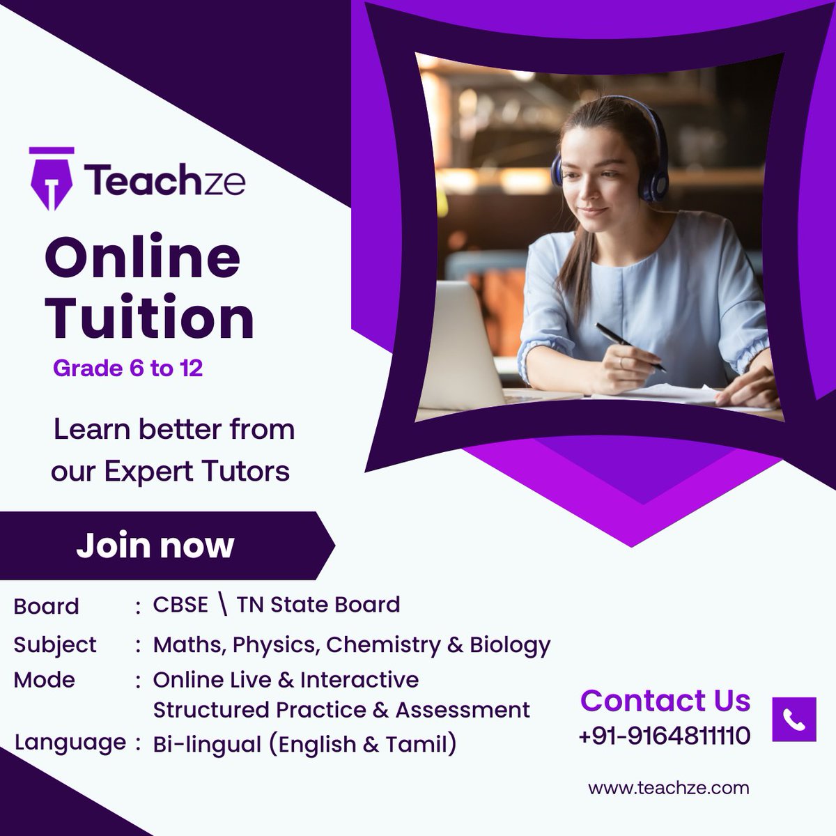 teachze_inc's tweet photo. Your child's future begins here!
Join now with Teachze.
#teachze #education #technology #tech
#Onlineclass #tuition #student #cbse
#stateboard #live #liveclass #expert
#elearning #edtech #OnlineTutoring https://t.co/WYJ48KRy1z